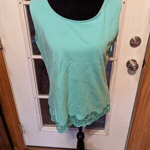 Top Coldwater Creek size medium tank top mint green